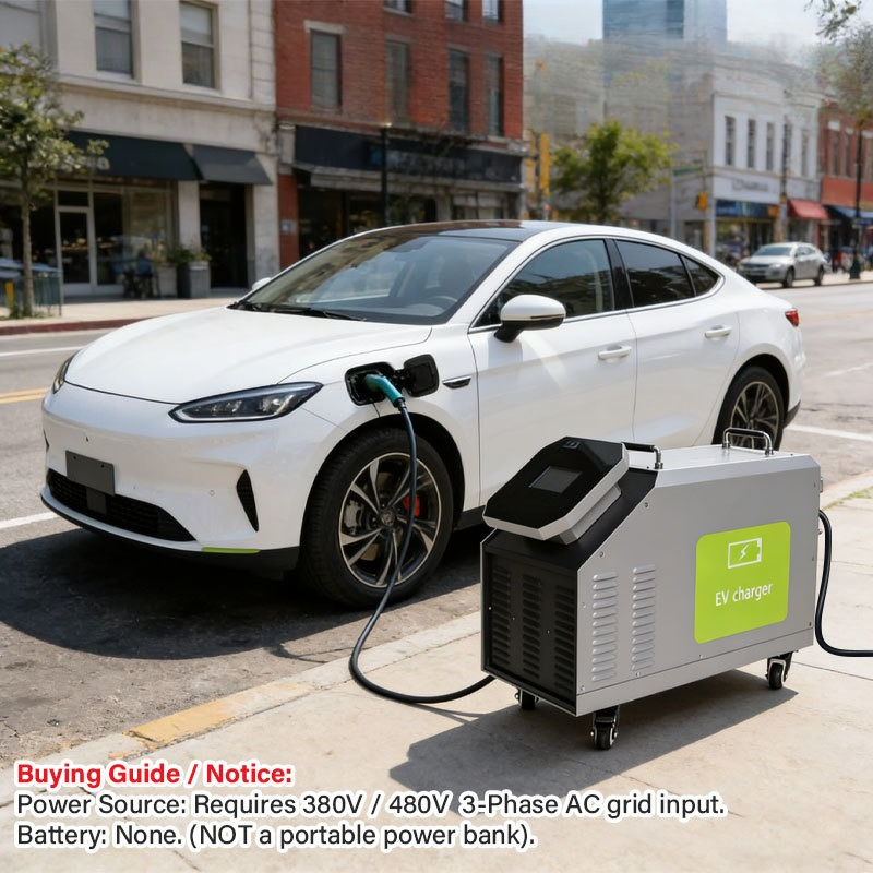 Portable Dc Fast Charger 20Kw Ccs2 - محطة شحن متنقلة للسيارات الكهربائية بقدرة